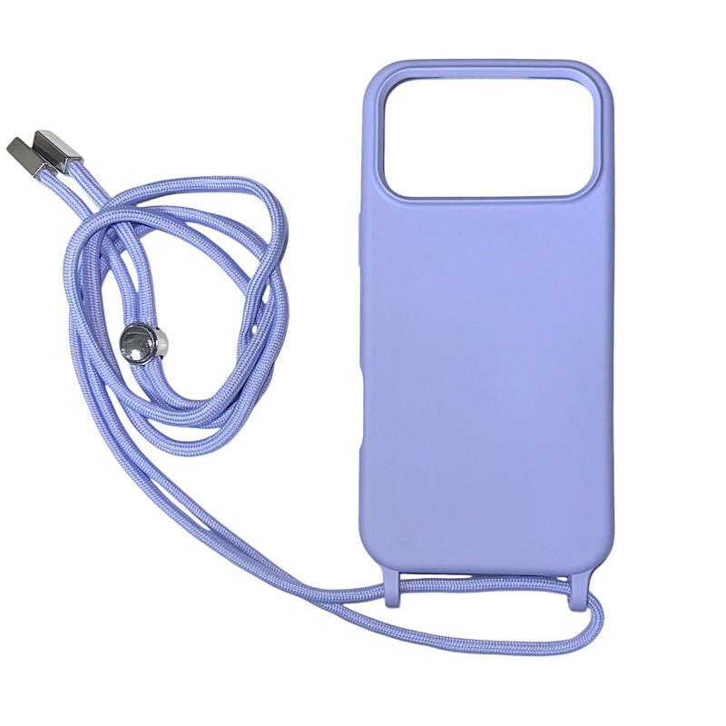 Oem Cord Silicone Μωβ Θήκη Για Apple iPhone 17 Pro 5G 6,3" Με Λουρί Μωβ