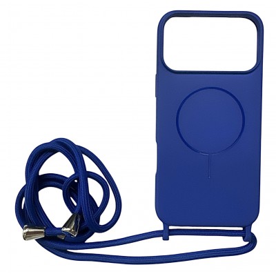 Oem Cord Silicone Μπλε Θήκη Με Magsafe Για Apple iPhone 17 Air 5G 6,6" Με Λουρί Μπλε