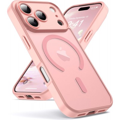 Oem Θήκη Back Cover Electro Magsafe Ημιδιαφανή Για Apple iPhone 18  Pro 5G 6,3" Ροζ