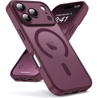 Oem Θήκη Back Cover Electro Magsafe Ημιδιαφανή Για Apple iPhone 18 Pro Max 5G 6,9" Μπορντό (Κλειστή Κάμερα)