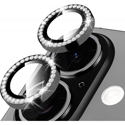 Oem Τζαμάκι Κάμερας Strass Frame Για Apple iPhone 17 5G 6,3" Μαύρο