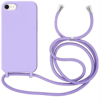 Oem Cord Silicone   Λιλά Θήκη Για Apple iPhone 7 / 8 Plus Με Λουρί Λιλά