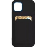 Oem Θήκη Σιλικόνης Με Υποδοχή Κάρτας Για Apple iPhone 13 Pro Max 6.7" Μαύρο