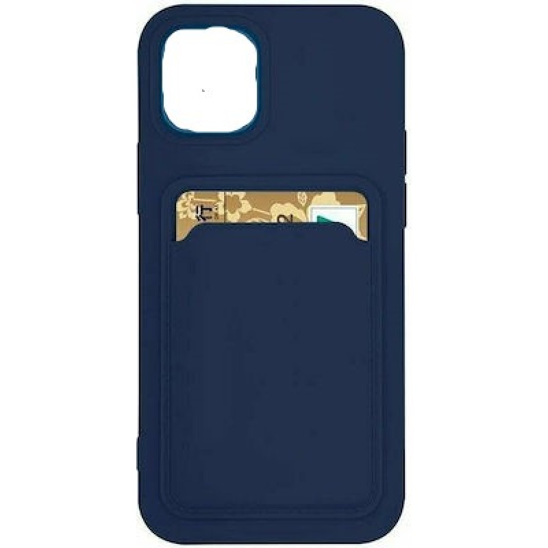 Oem Θήκη Σιλικόνης Με Υποδοχή Κάρτας Για Apple iPhone 11 Pro Max  Μπλε