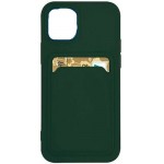 Oem Θήκη Σιλικόνης Με Υποδοχή Κάρτας Για Apple iPhone 11 Pro Max  Σκούρο Πράσινο