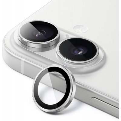 Τζαμάκι Κάμερας Frame Για Apple iPhone 16 5G 6,1" / Apple iPhone 16 Plus 5G 6,7" Ασημί