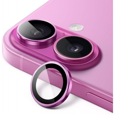 Τζαμάκι Κάμερας Frame Για Apple iPhone 16 5G 6,1" / Apple iPhone 16 Plus 5G 6,7" Ροζ