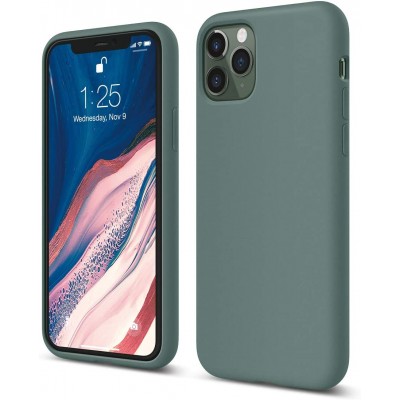 Oem Θήκη Σιλικόνης Matt 1,2 mm Για  Apple iPhone 11 Pro  - Γκρι - Πράσινο 