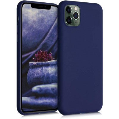 Oem Θήκη Σιλικόνης Matt 1,2 mm Για  Apple iPhone 11 Pro Σκούρο - Μπλε