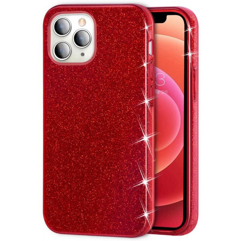  Oem Θήκη Shining Χρυσόσκονη Για Apple iPhone 11 Pro Κόκκινο