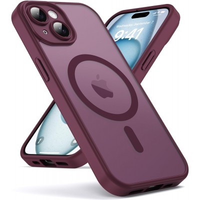 Oem Θήκη Back Cover Electro Magsafe Ημιδιαφανή Για Apple iPhone 13 6.1'' Μπορντό