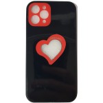 Oem Soft Case Gel TPU Cover 2.0mm  Good Luck  Καρδιά Για '  Μαύρο