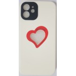 Oem Soft Case Gel TPU Cover 2.0mm  Good Luck  Καρδιά Για Apple iPhone 12 6.1''  Άσπρο