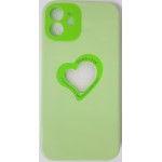 Oem Soft Case Gel TPU Cover 2.0mm  Good Luck  Καρδιά Για Apple iPhone 12 6.1''  Λαχανί 