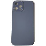 Oem Soft Matt Case Gel Tpu 3.0mm Με Προστασία Κάμερας Για Apple iPhone 12 Pro Max 6,7''  Μπλε-Γκρι