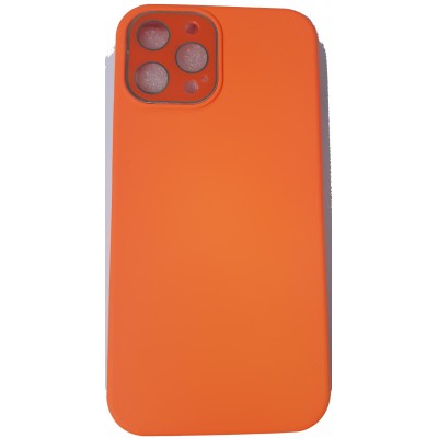 Oem Soft Matt Case Gel Tpu 3.0mm Με Προστασία Κάμερας Για Apple iPhone 12 Pro Max 6,7''  Πορτοκαλί