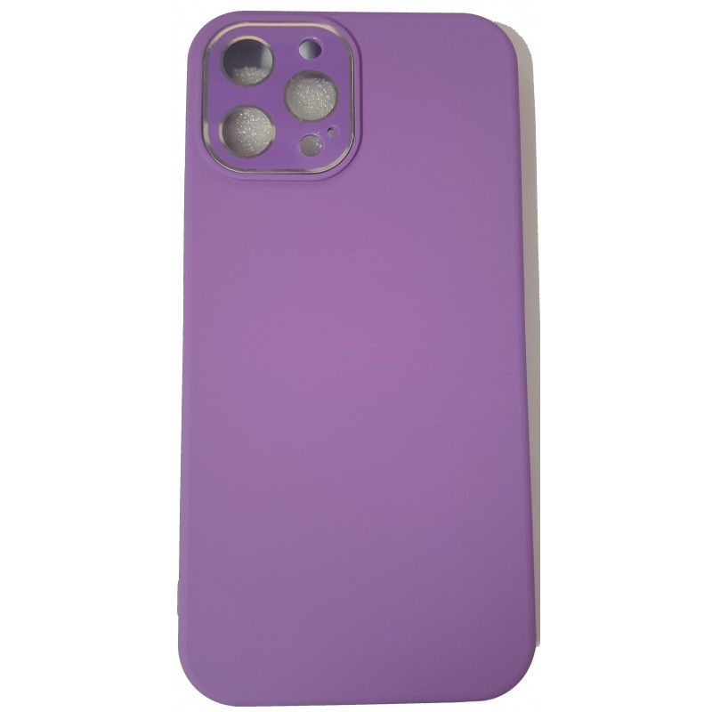 Oem Soft Matt Case Gel Tpu 3.0mm Με Προστασία Κάμερας Για Apple iPhone 12 Pro Max 6,7''  Μωβ