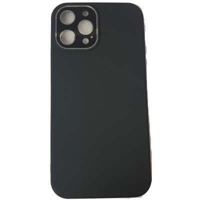 Oem Soft Matt Case Gel Tpu 3.0mm Με Προστασία Κάμερας Για Apple iPhone 12 6.1'' Μαύρο