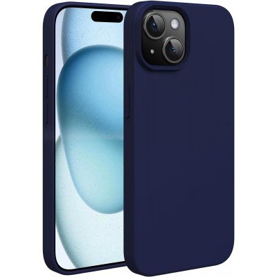 Oem Θήκη Σιλικόνης Matt 1,2 mm Για Apple iPhone 15 Plus 5G 6,7" Σκούρο - Μπλε