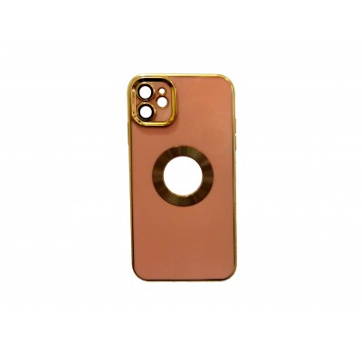 Oem Θήκη Back Cover Golden Luxury Magsafe 3,5 mm Box Για Apple iPhone 12 / 12 Pro 6,1'' Ροζ