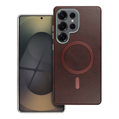 GENTLEMAN MAG COVER – Premium Θήκη MagSafe Με Eco-Δέρμα & Ισχυρό Μαγνήτη Για Samsung Galaxy A17 5G Σκούρο - Καφέ