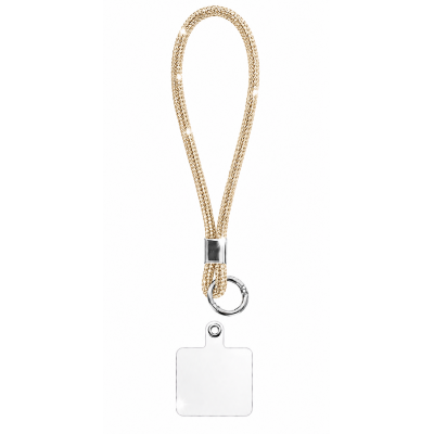 Luxury Crystal Wrist Strap Keychain Holder για Κινητό & Κλειδιά Χρυσό