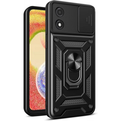 Oem Θήκη Slide Armor Back Cover Για Motorola Moto E13 Με Προστασία Κάμερας Μαύρο