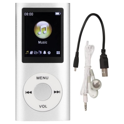 Oem MP4 Player microSD & FM Radio Ασημί