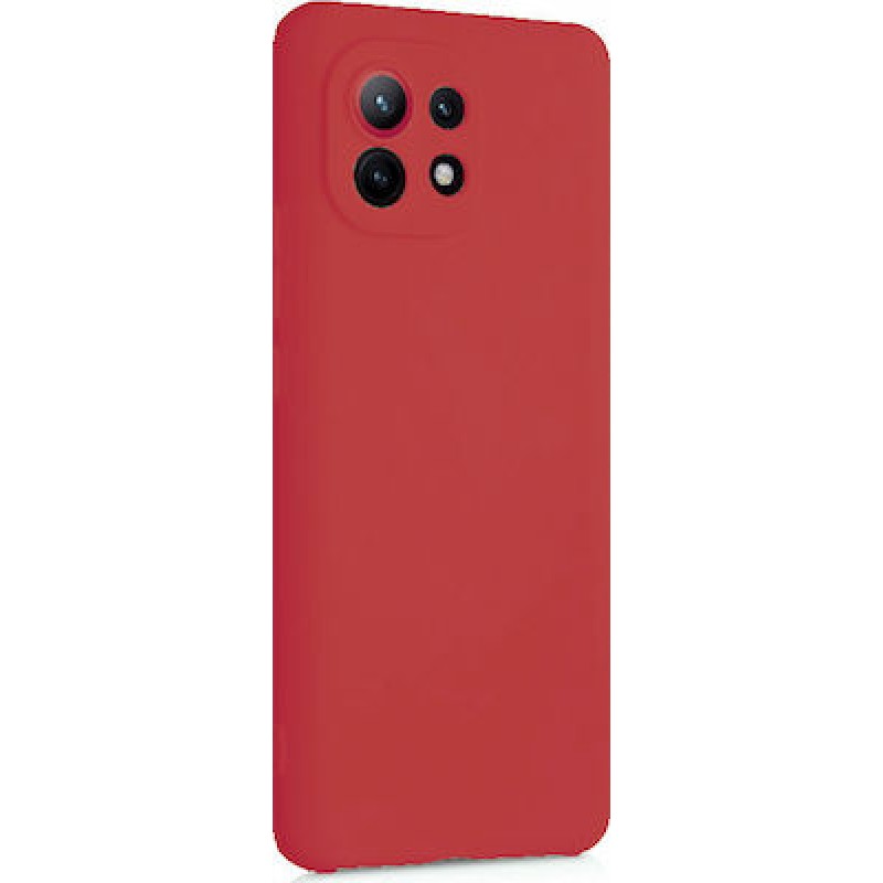 Oem Θήκη Σιλικόνης Matt 1,2 mm Για Xiaomi Mi 11 Lite 4G / 5G  Κόκκινο