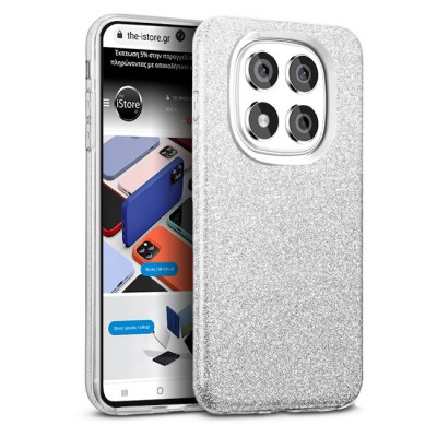 Oem Θήκη Shining Χρυσόσκονη Για  Xiaomi Redmi Note 14 Pro Plus 5G Ασημί
