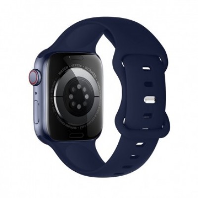 Oem Universal Λουράκι Σιλικόνης  Συμβατό Με Apple Watch 42 / 44 / 45 / 49 mm Σκούρο - Μπλε