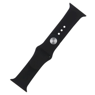 Oem Universal Λουράκι Σιλικόνης M / L Συμβατό Με Apple Watch 38 / 40 / 41 mm Μαύρο