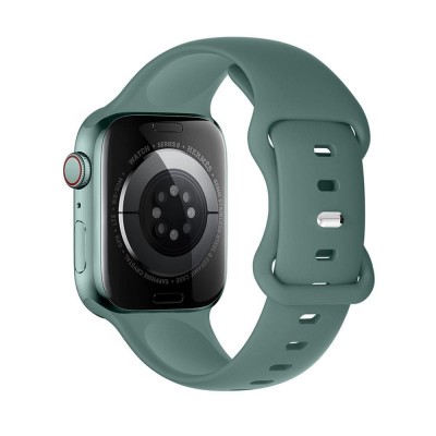Oem Universal Λουράκι Σιλικόνης S / M Apple Watch 42 / 44 / 45 / 49 mm Πράσινο Λαδί