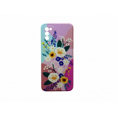  Oem Back Cover Σιλικόνης Με Σχέδιο Flower 3 Για Samsung Galaxy A02s / M02s / F02s 