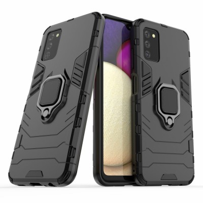 OEM Ring Armor Case Για Samsung Galaxy A03S   Μαύρο