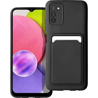 Oem Θήκη Card Σιλικόνης Με Υποδοχή Κάρτας Γia Samsung Galaxy A03S Μαύρο
