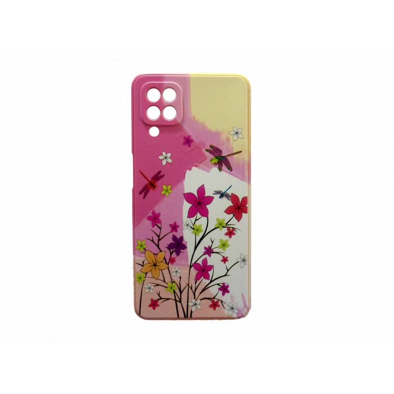 Oem Back Cover Σιλικόνης Flower 10 Για Samsung Galaxy A12 / M12 / F12  Φούξια