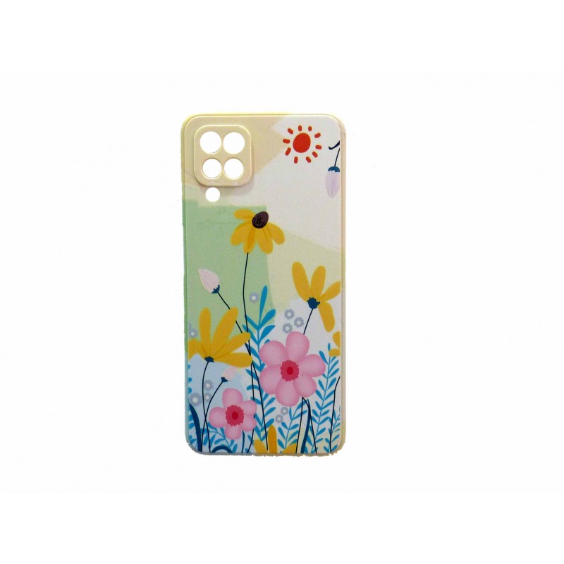 Oem Back Cover Σιλικόνης Flower 6 Για Samsung Galaxy A12 / M12 / F12  Κίτρινο