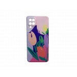 Oem Back Cover Σιλικόνης Flower 2 Για Samsung Galaxy A12 / M12 / F12  Μωβ