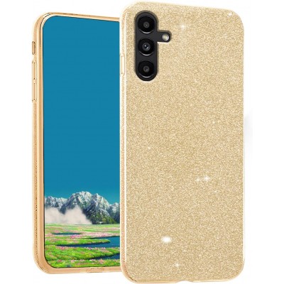 Oem Θήκη Shining Χρυσόσκονη Για Samsung Galaxy A14 4G / 5G Χρυσό