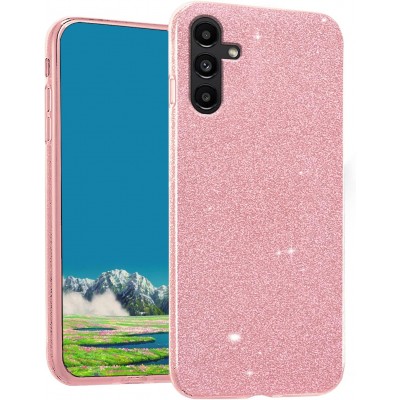 Oem Θήκη Shining Χρυσόσκονη Για Samsung Galaxy A14 4G / 5G Ροζ
