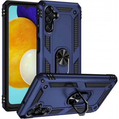 Oem Θήκη Armor Με Ring Stand TPU Case Για Xiaomi Poco M6 Pro 4G Μπλε