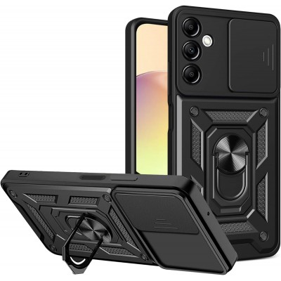 Oem Θήκη Slide Armor Back Cover Για Samsung Galaxy A14 4G / 5G Με Προστασία Κάμερας Μαύρο