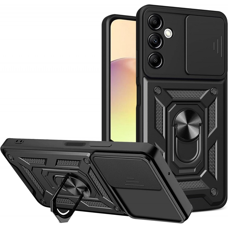 Oem Θήκη Slide Armor Back Cover Για Samsung Galaxy A55 5G Με Προστασία Κάμερας Μαύρο