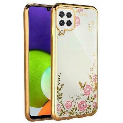 Oem Θήκη Σιλικόνης Σχέδιο Diamond Garden Για Samsung Galaxy A22 4G Χρυσό