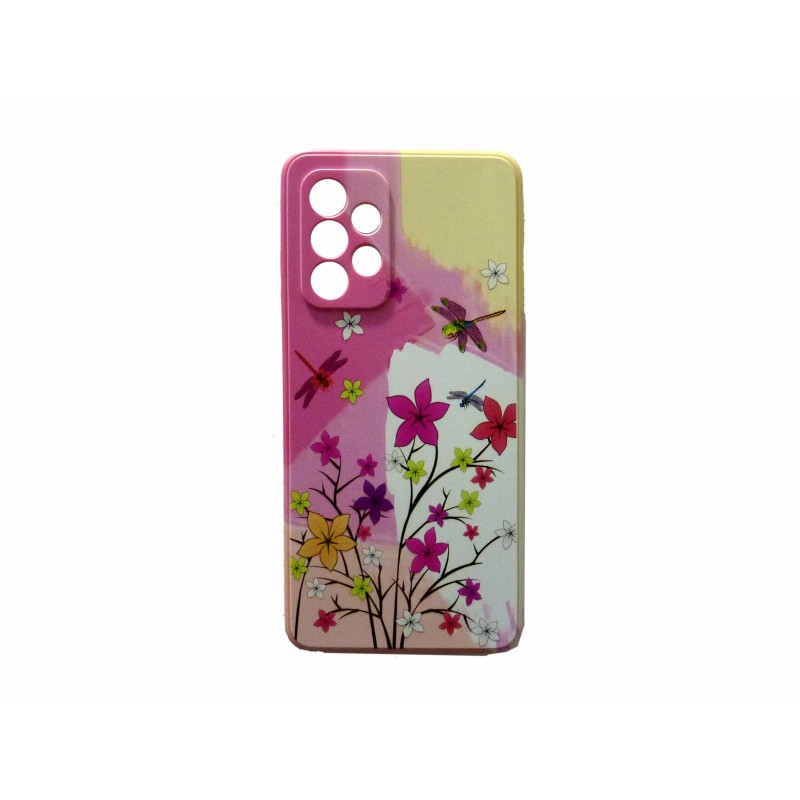 Oem Back Cover Σιλικόνης Flower 10 Για Samsung Galaxy A32 4G  Φούξια