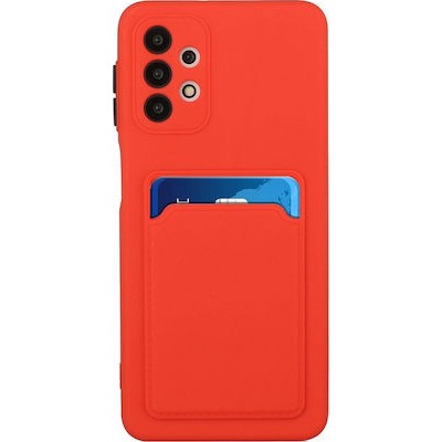 Oem Θήκη Σιλικόνης Με Υποδοχή Κάρτας Για Samsung Galaxy A32 5G / M32 5G Κόκκινο - Κόκκινο