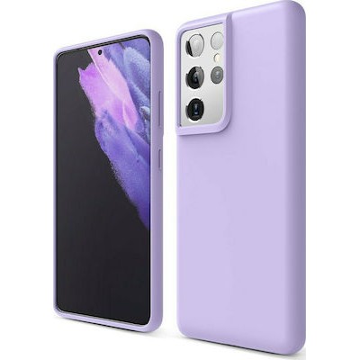 Oem Θήκη Σιλικόνης Matt 1,2 mm Για Samsung Galaxy S21 Ultra 5G  Λιλά