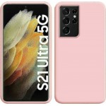  Oem Θήκη Σιλικόνης Soft 2.0 mm   Για Samsung Galaxy S21 Ultra 5G  Ροζ