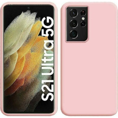  Oem Θήκη Σιλικόνης Soft 2.0 mm   Για Samsung Galaxy S21 Ultra 5G  Ροζ